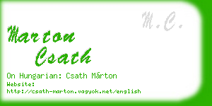 marton csath business card