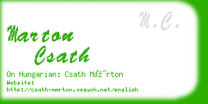 marton csath business card